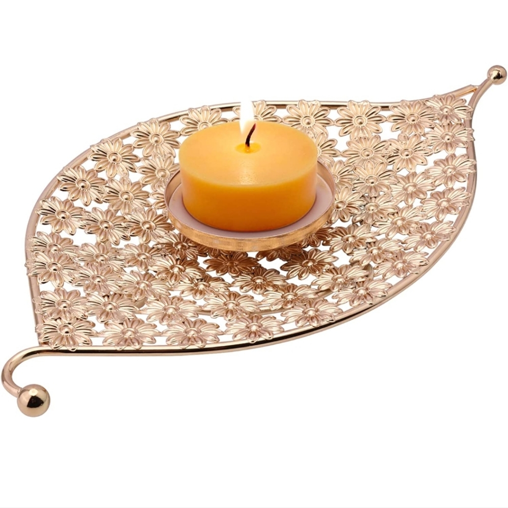 Gold candle holders